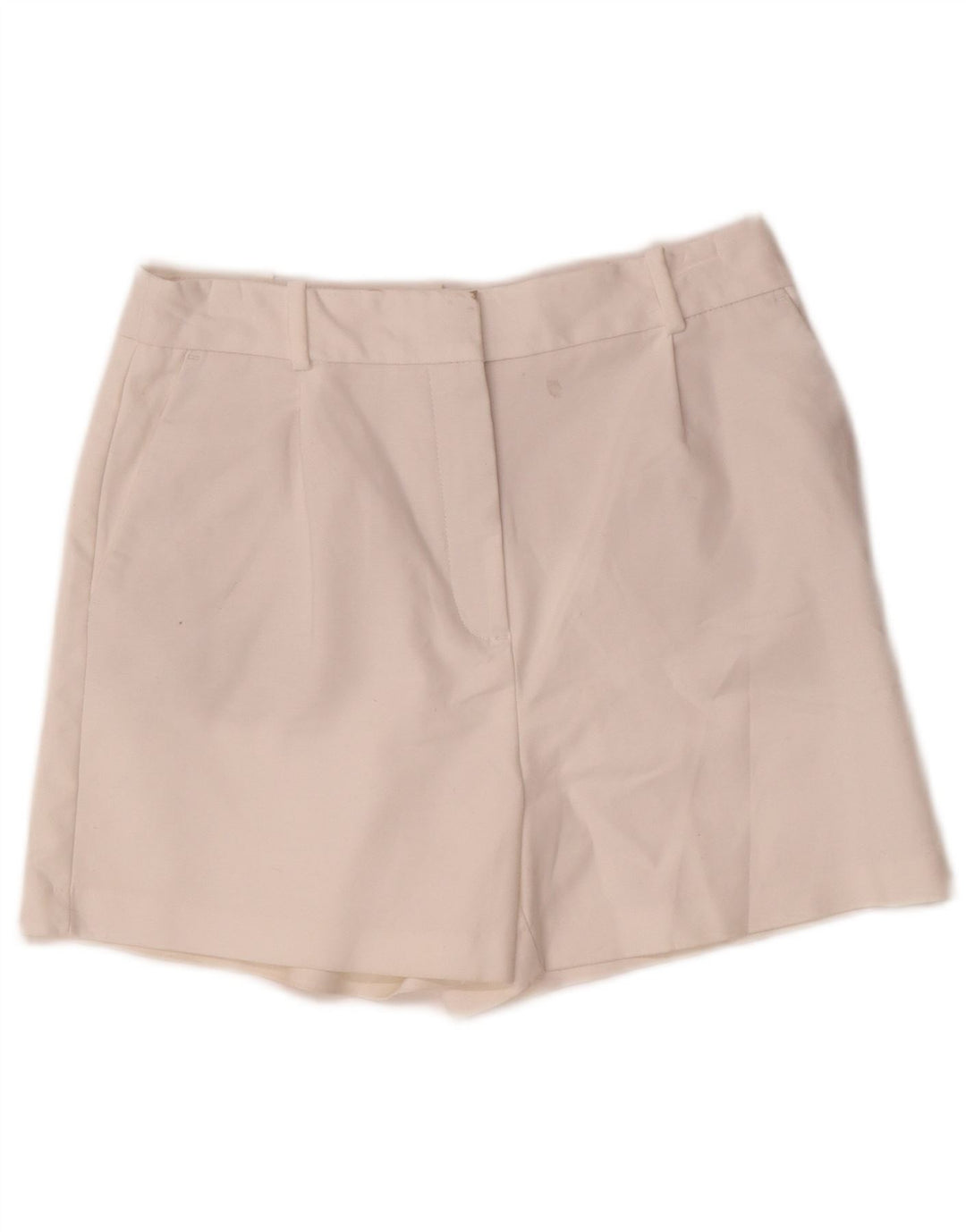 Pantalón Corto Chino Zara Mujer Mediano W28 Algodón Blanco