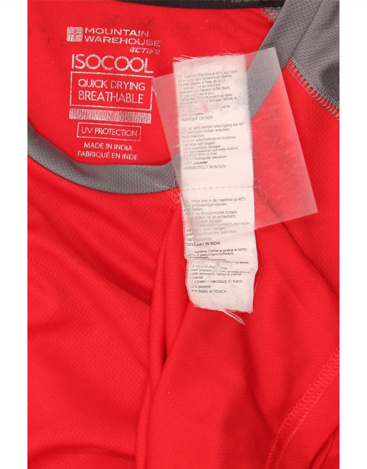 Camiseta IsoCool para hombre de Mountain Warehouse Camiseta con bloques de color rojo medio