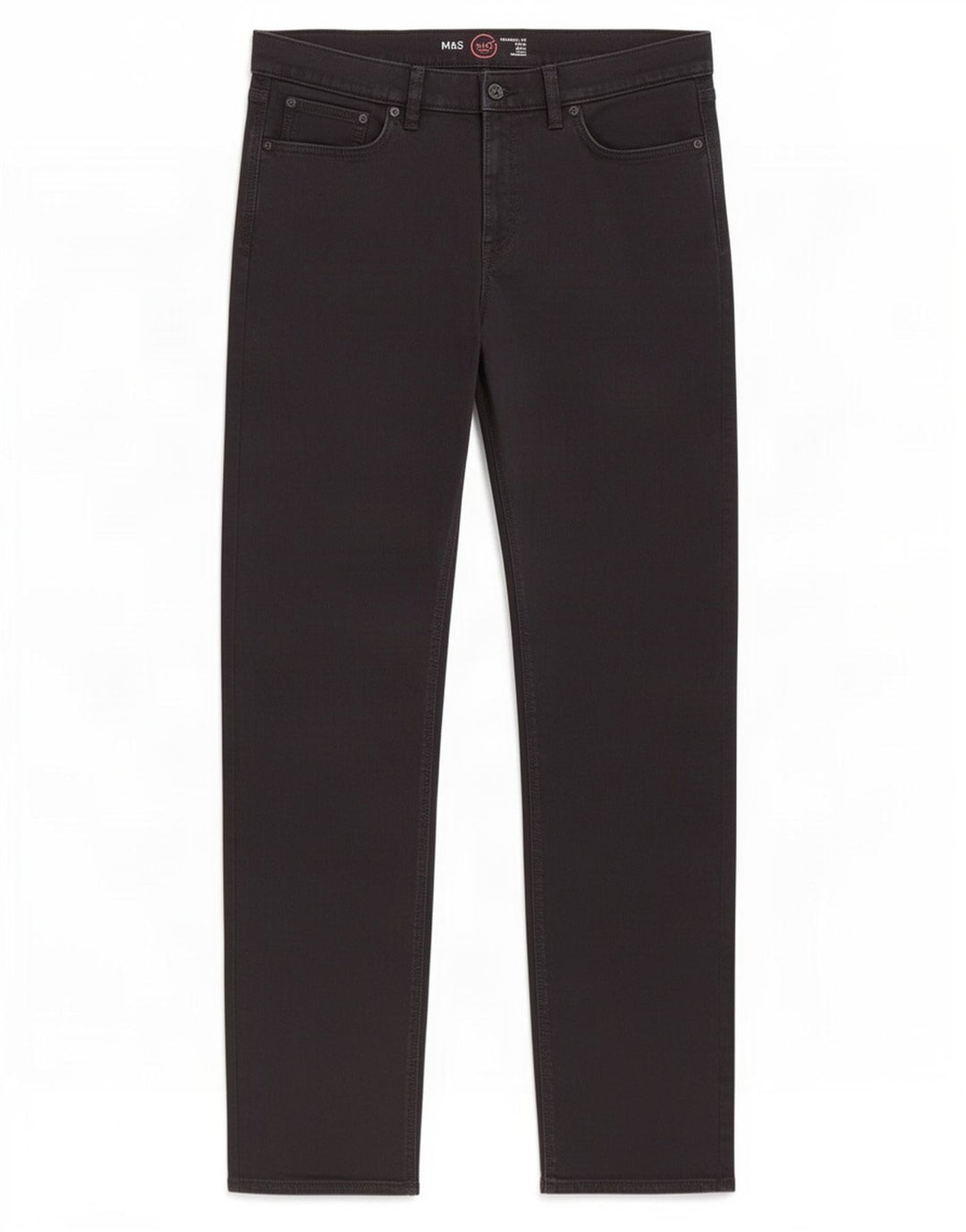 Marks & Spencer Vaqueros rectos para hombre W36 L33 Algodón negro