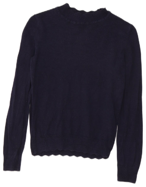 Oasis Jersey con Cuello Alto para Mujer UK 10 Small Azul Marino