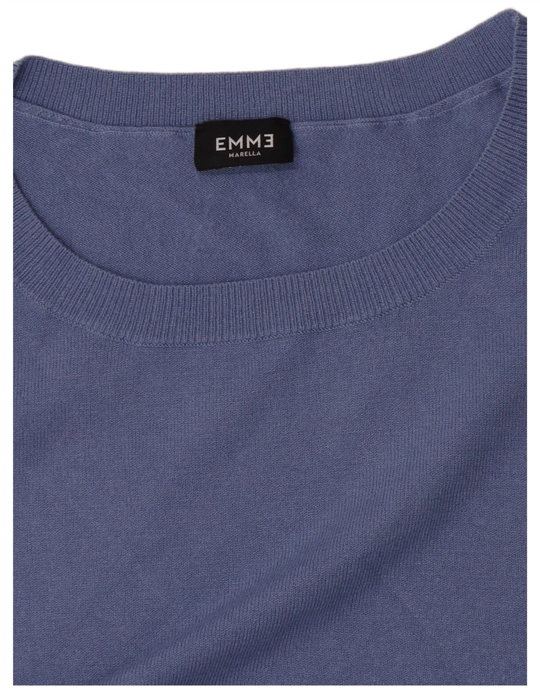 Marella Mujer EMME Blusa Top UK 10 Small Azul