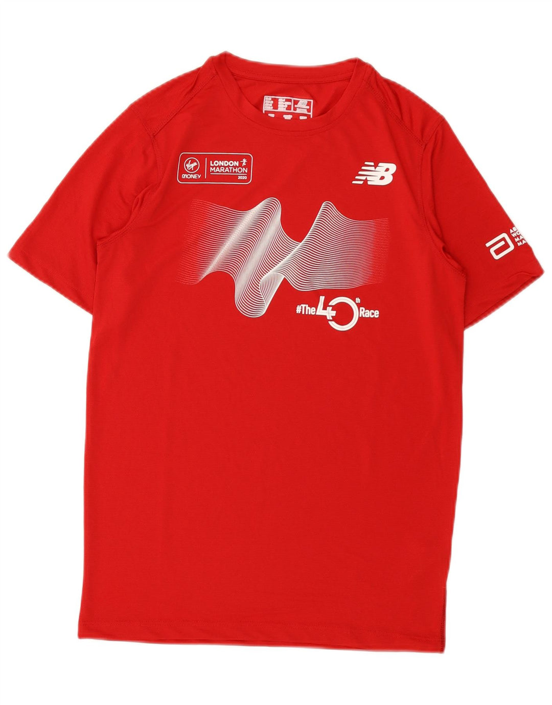 New Balance Hombre Camiseta Gráfica Top XS Poliéster Rojo