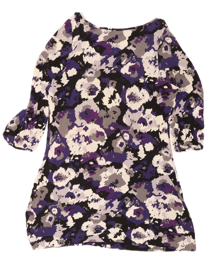 Marks & Spencer Vestido básico de manga 3/4 para mujer UK 46 Camuflaje morado grande