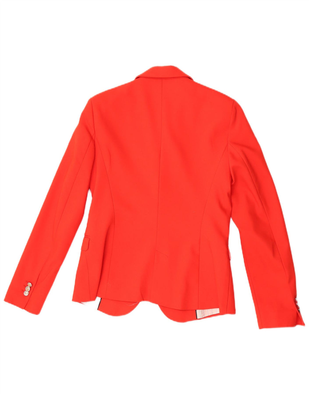 Zara Chaqueta Blazer De 1 Botón Para Mujer UK 42 Acetato Rojo Mediano