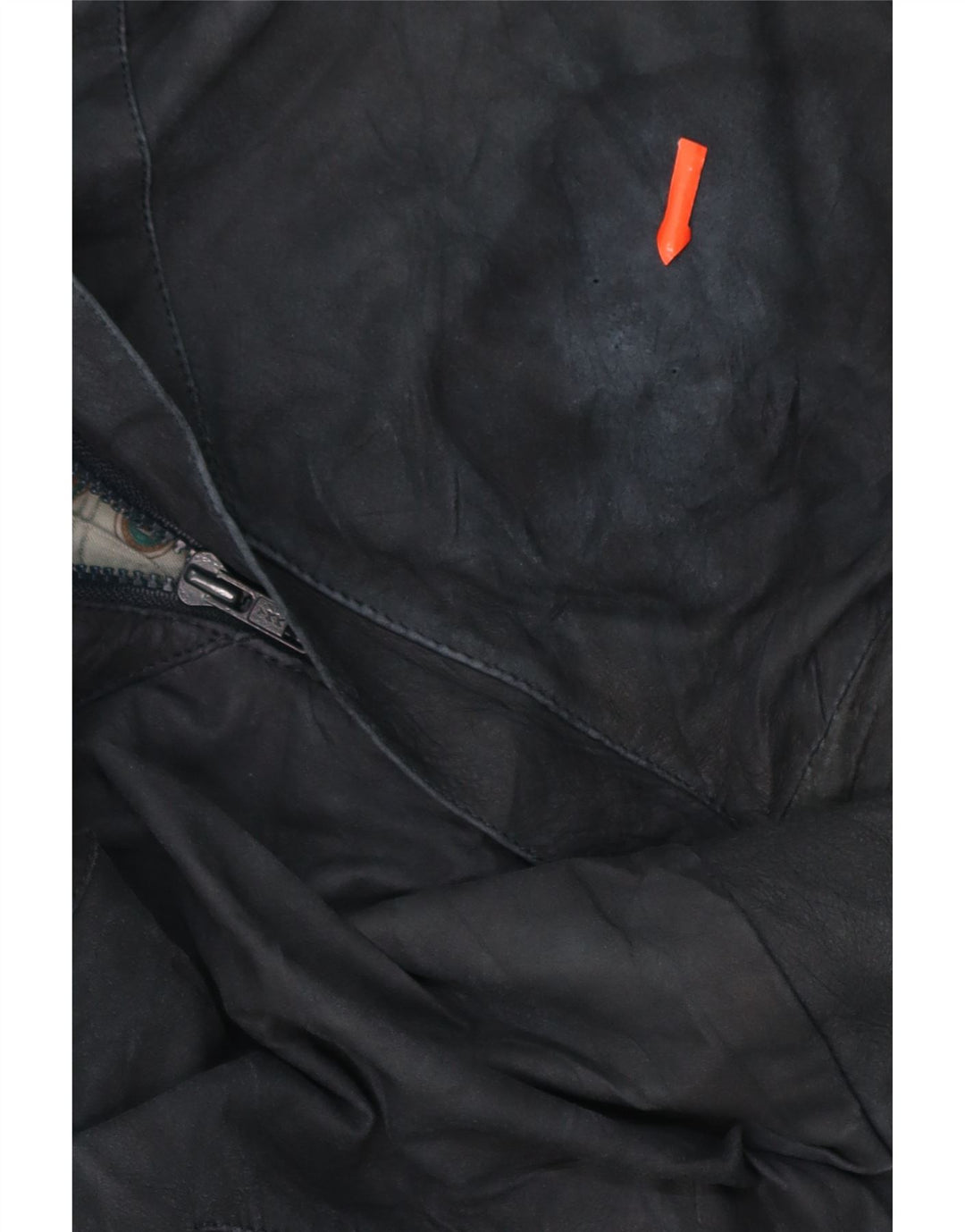 VINTAGE Mens Leather Jacket IT 50 Large Navy Blue Leather Vintage Vintage and Second-Hand Vintage from Messina Hembry 