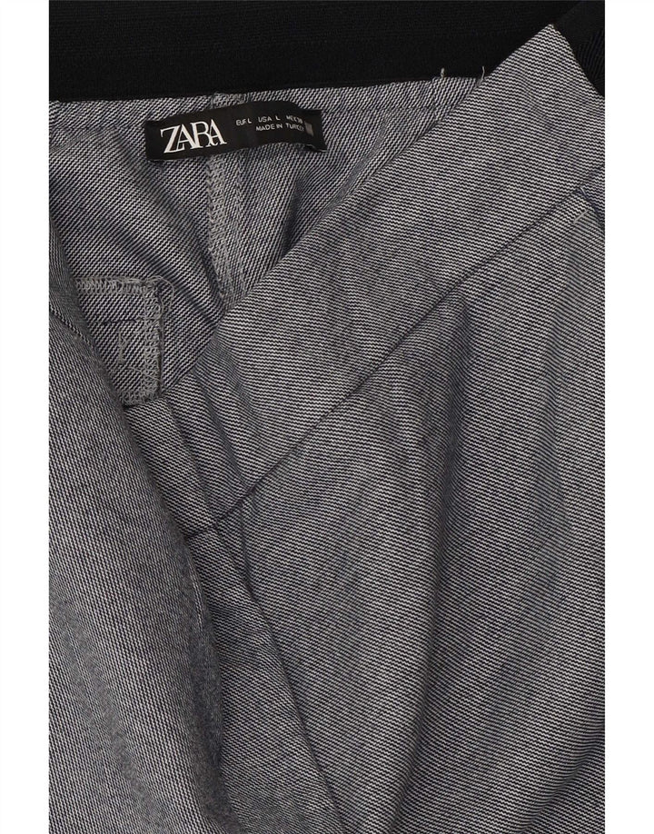 Pantalón Capri Zara Mujer Grande W30 L23 Poliéster Azul