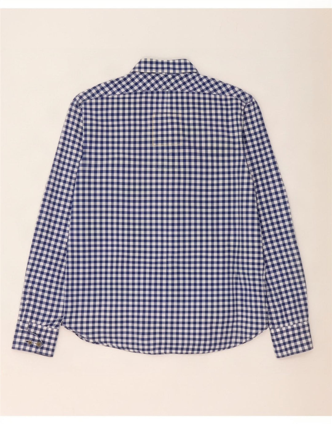 Camisa G-Star Hombre Algodón Vichy Azul Medio