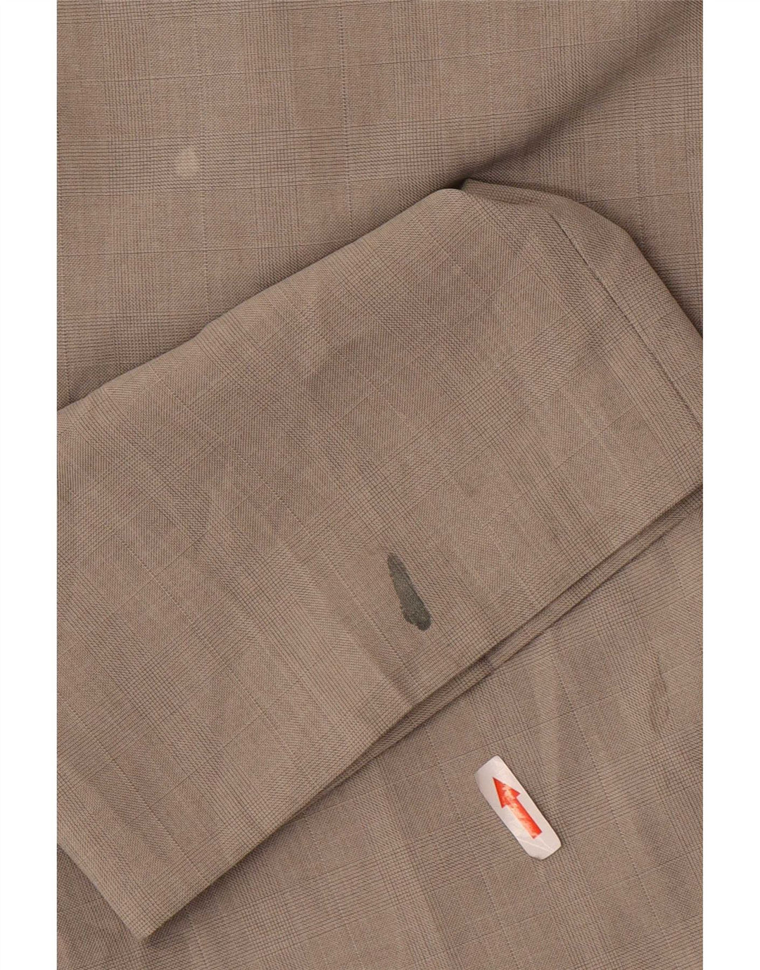 Marks & Spencer Pantalón de traje recto para hombre W38 L33 Poliéster beige