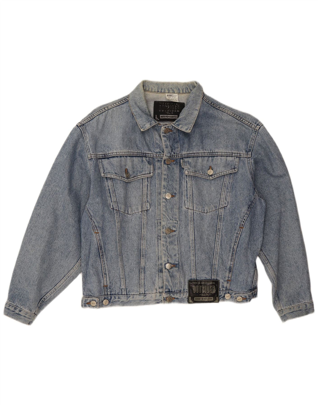Outsider Chaqueta vaquera para hombre UK 40 Grande Algodón azul