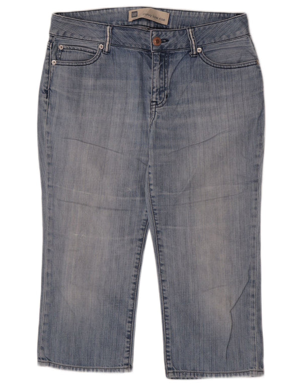Gap Womens Low Waist Curvy Capri Jeans US 8 Medium W32 L20 Blue Cotton