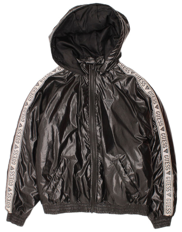 Guess Chaqueta Acolchada Con Capucha Para Bebés Niñas 9-12 Meses Polietileno Gris