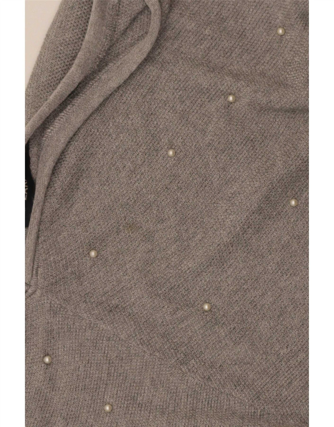 Zara Mujer Jersey Oversize con Cuello en V UK 44 Gris Medio