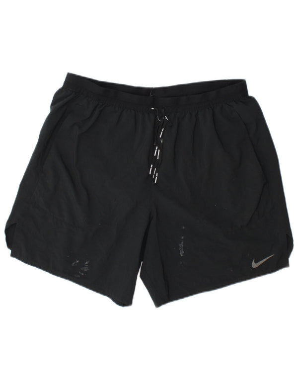 Nike - Pantalones cortos deportivos Dri Fit para hombre, talla grande, poliéster, color azul marino