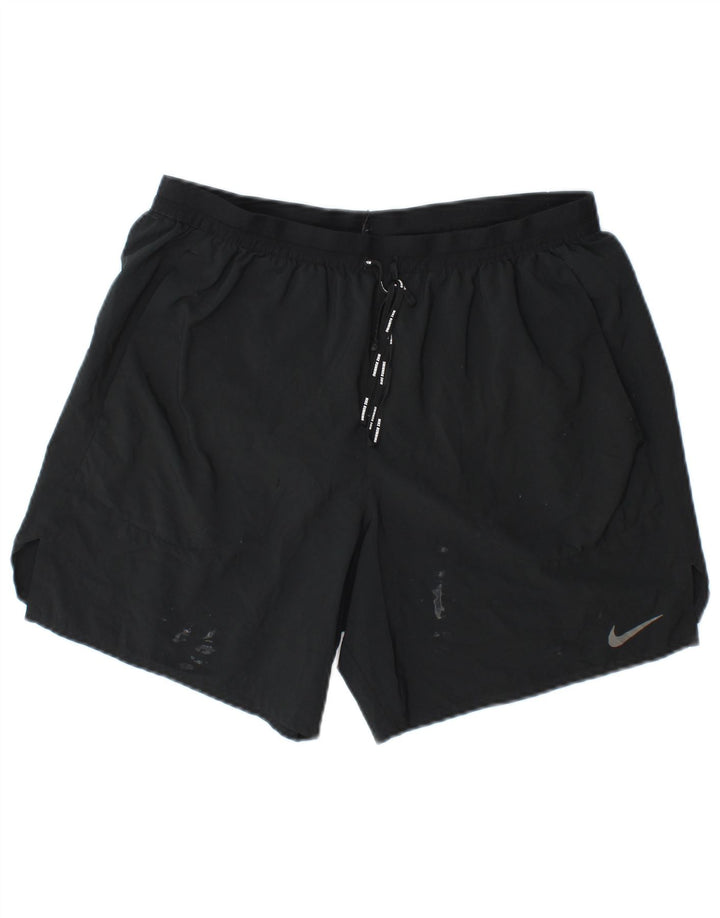 Nike - Pantalones cortos deportivos Dri Fit para hombre, talla grande, poliéster, color azul marino