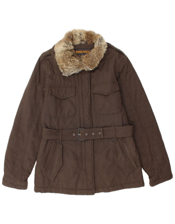 Woolrich Chaleco acolchado militar para mujer UK 42 Marrón medio