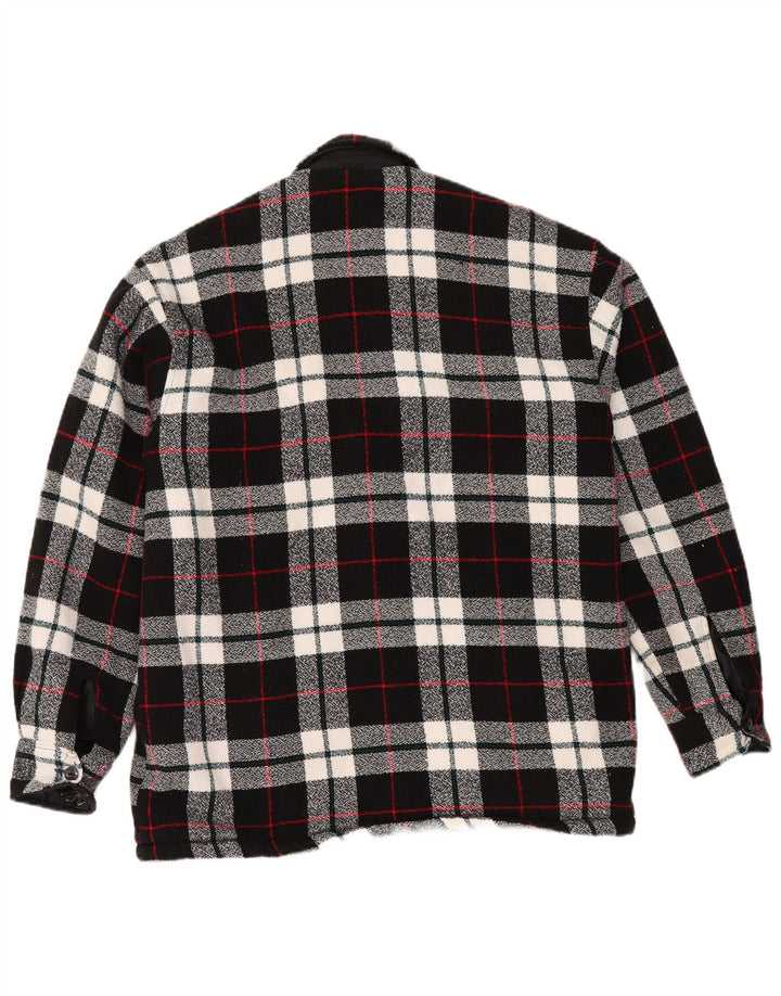 FERRE Mens Lumberjack Flannel Shirt Medium Black Plaid