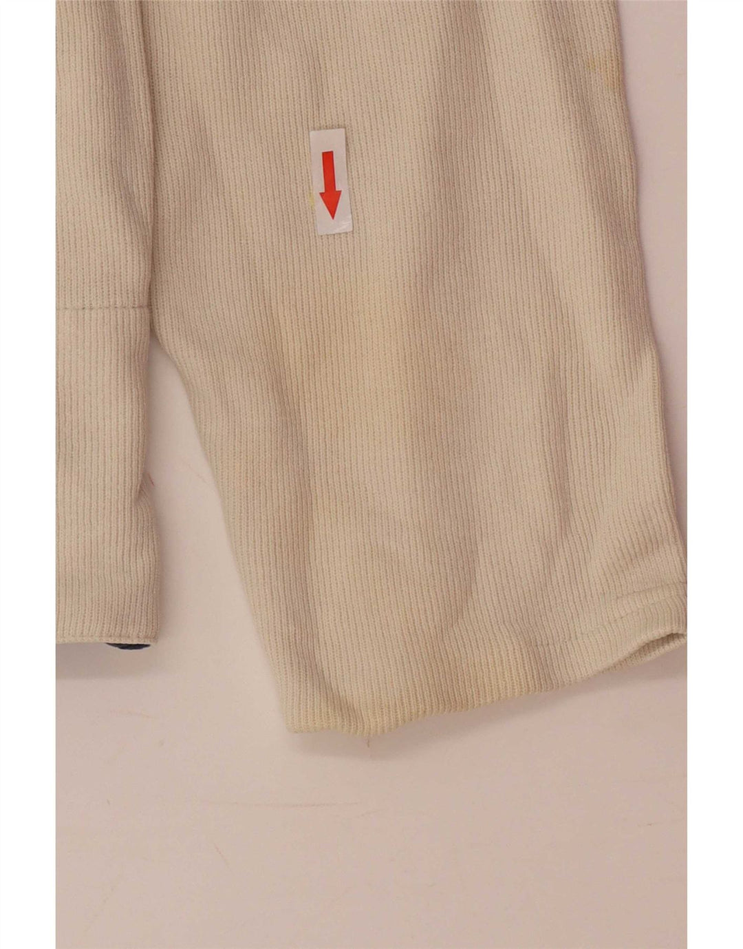 Sergio Tacchini Hombre Top con cuello con cremallera Manga larga Algodón beige medio