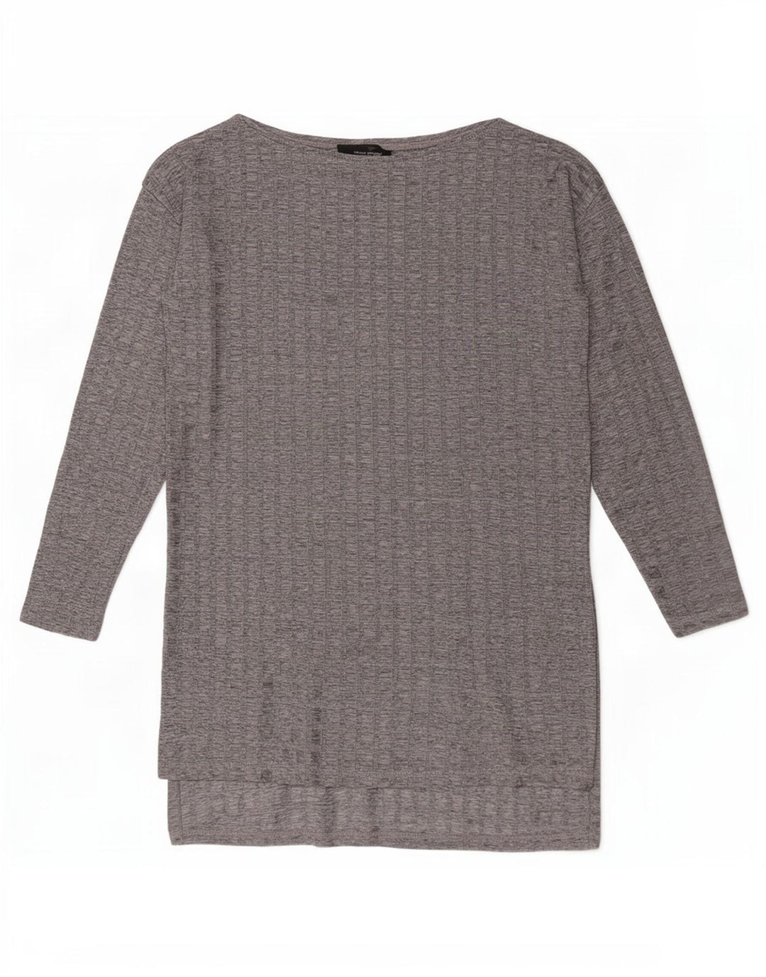 Zara Mujer Top Túnica De Manga Larga UK 10 Small Grey Check
