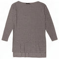 Zara Mujer Top Túnica De Manga Larga UK 10 Small Grey Check