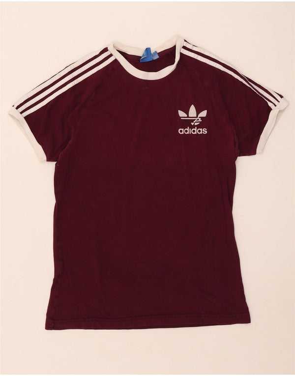 Adidas Camiseta para mujer Top UK 12 Medium Borgoña Algodón