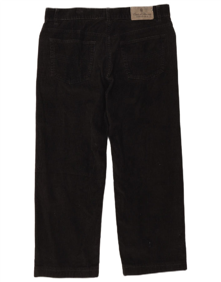 CONTE OF FLORENCE Pantalones cortos de pana para hombre IT 50 Large W34 L25 Negro