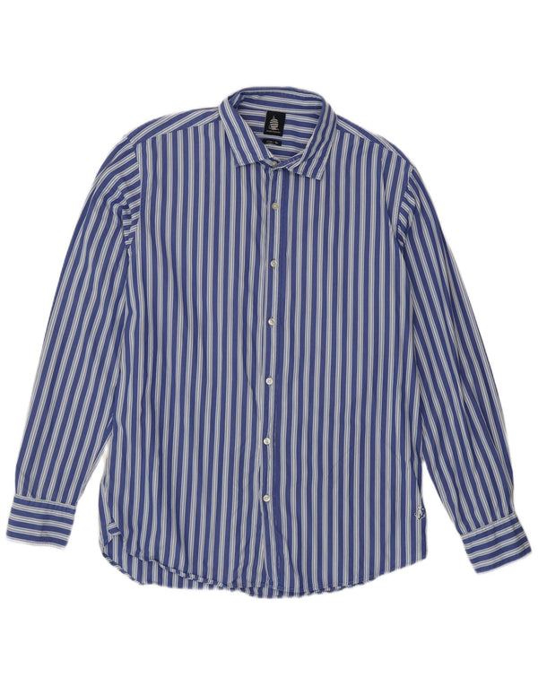 Marina Yachting Camisa Slim Fit Hombre Talla 42 Grande Azul Rayas