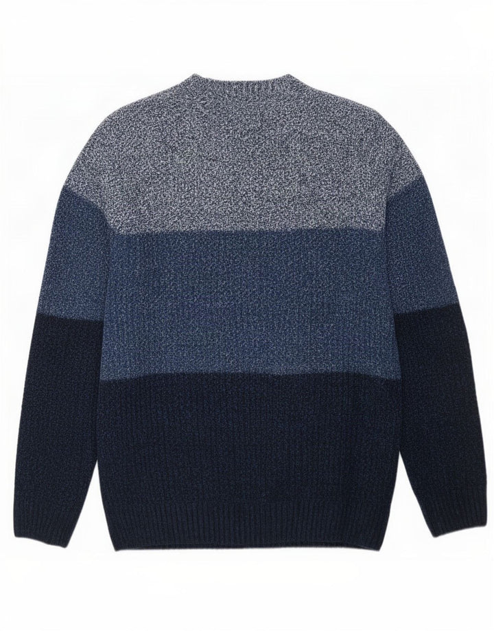 Marks & Spencer Jersey con Cuello Redondo para Hombre, Grande, Multicolor, Moteado