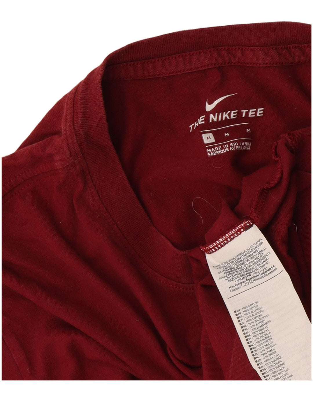 Camiseta Nike Hombre Top Medium Rojo Algodón