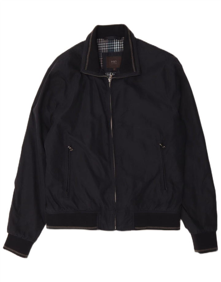 Marks & Spencer Chaqueta Bomber para Hombre UK 36 Small Azul Marino Poliéster