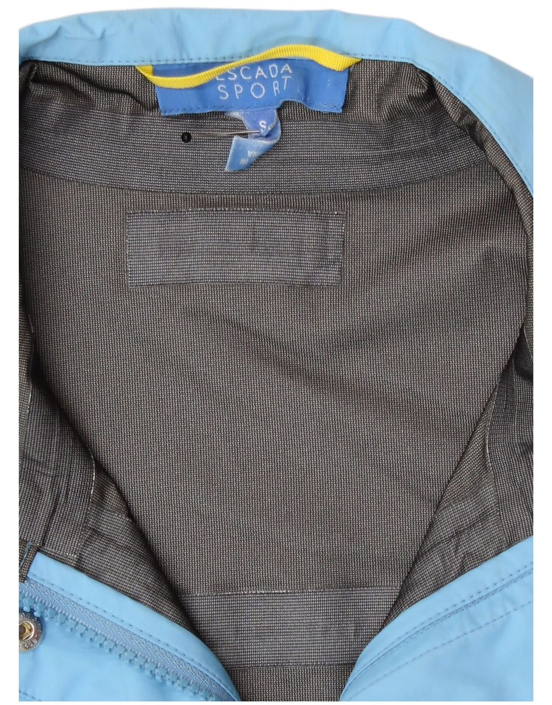 Escada Chaqueta impermeable extragrande para mujer UK 10 Small Blue