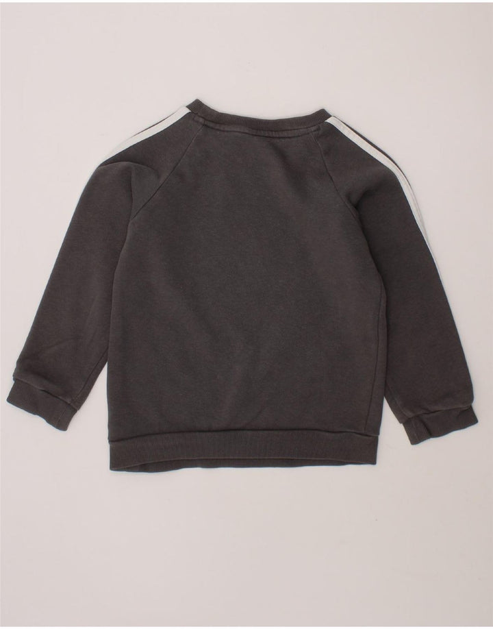 ADIDAS Boys Graphic Sweatshirt Jumper 3-4 Years Grey Cotton
