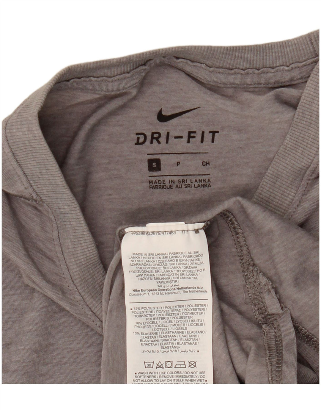 Nike Mujer Dri Fit Chaleco Top UK 10 Pequeño Gris Poliéster