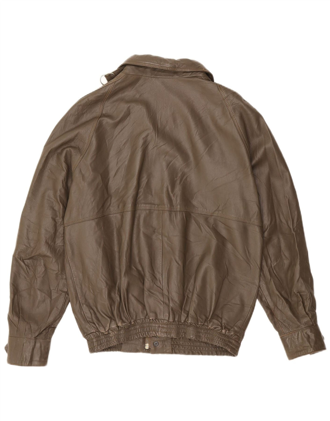 VINTAGE Chaqueta de cuero para hombre IT 48 Marrón medio