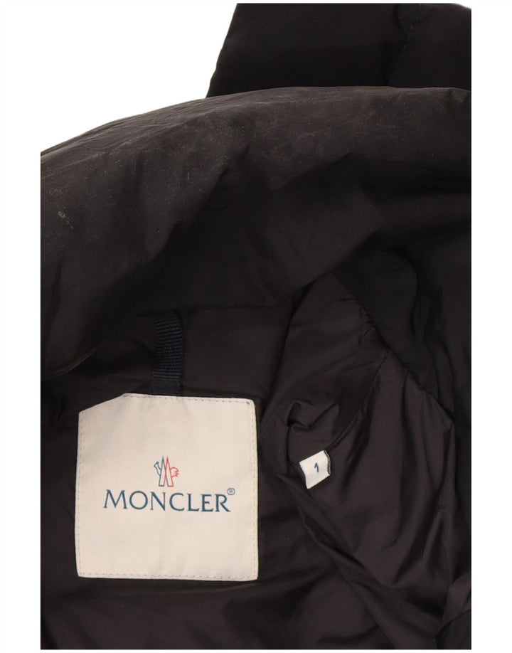 MONCLER Abrigo acolchado para mujer Talla 1 Pequeño Negro Poliamida Clásico