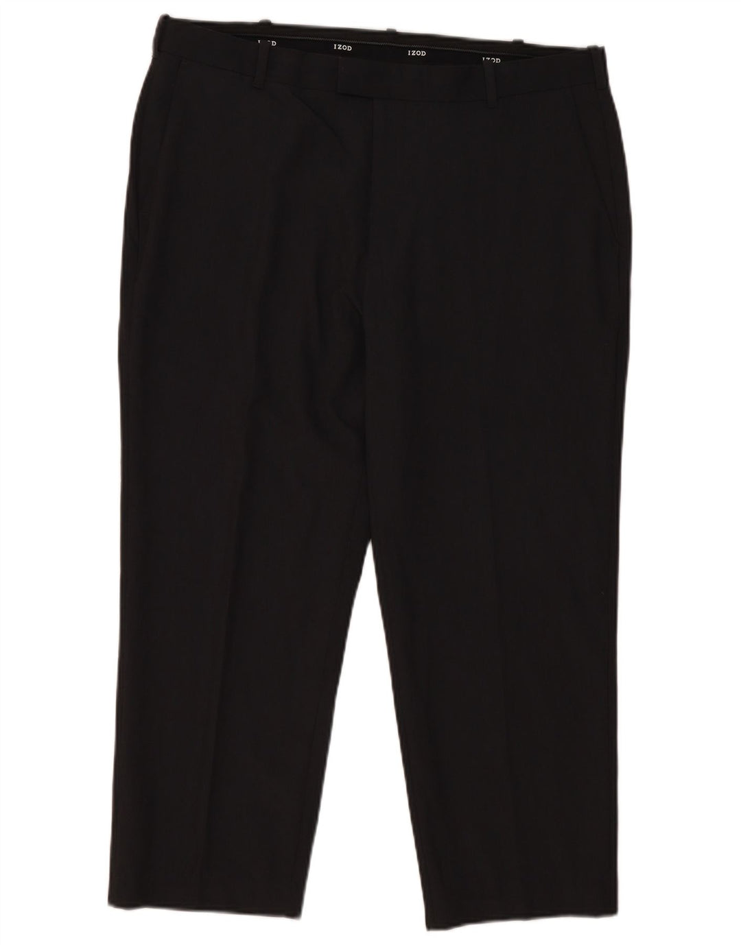 Pantalones de traje rectos cortos para hombre Izod W36 L25 Poliéster gris