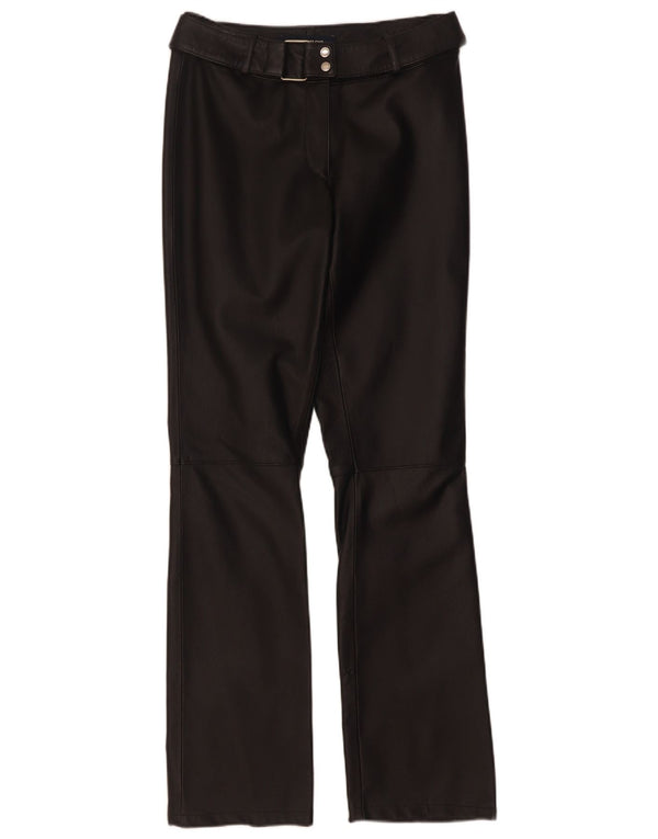 Tom Tailor Pantalones de cuero con corte de bota para mujer EU 34 XS W28 L32 Cuero negro