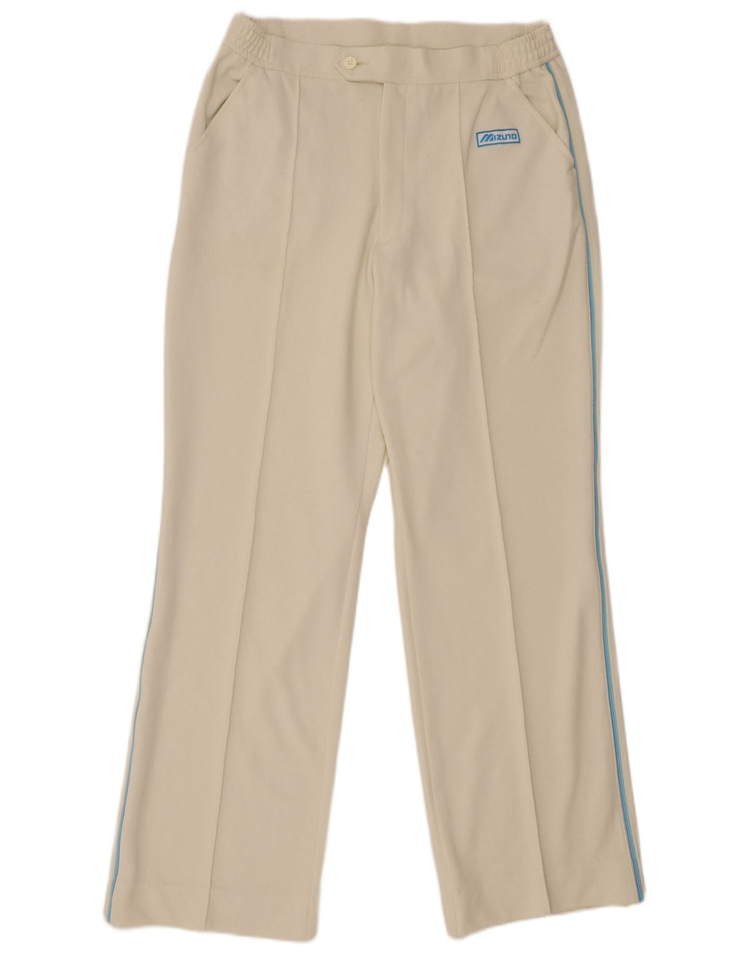 Mizuno Pantalones Casuales Rectos Para Hombre W32 L32 Poliéster Blanco