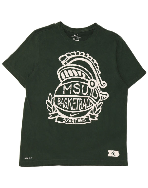 Nike Michigan State Spartans - Camiseta gráfica para hombre, talla grande, algodón verde