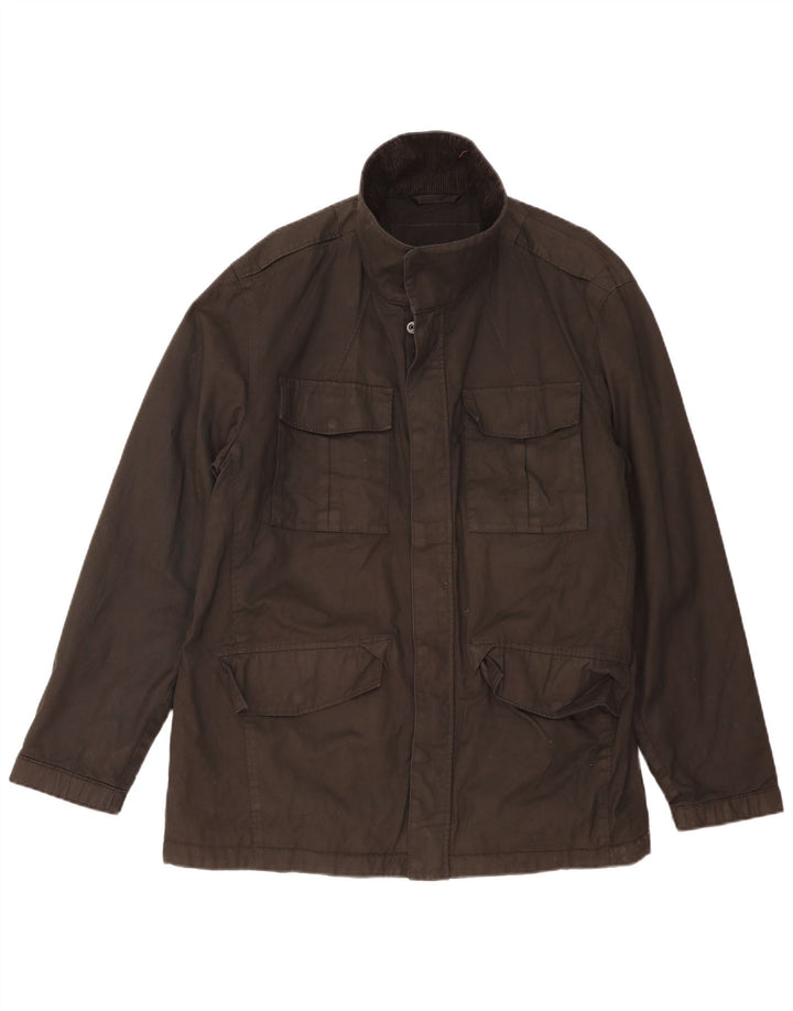 Marks & Spencer Chaqueta utilitaria para hombre UK 44 2XL Algodón negro