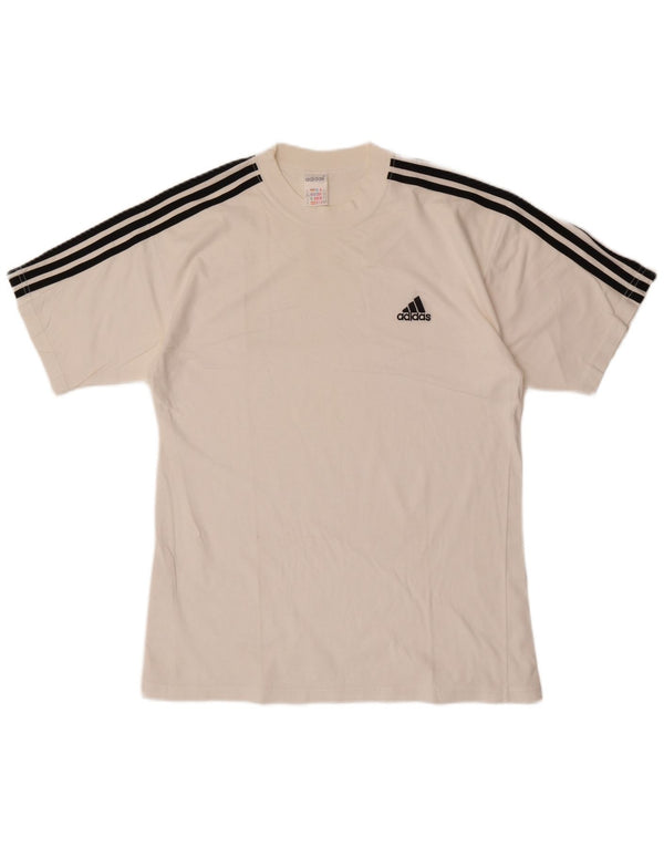 Adidas Camiseta Hombre Top UK 38/40 Medium Blanco Algodón