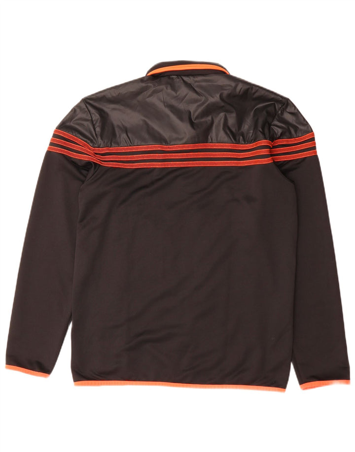 Adidas - Chaqueta de chándal con capucha para hombre, talla 38/40, poliéster negro mediano