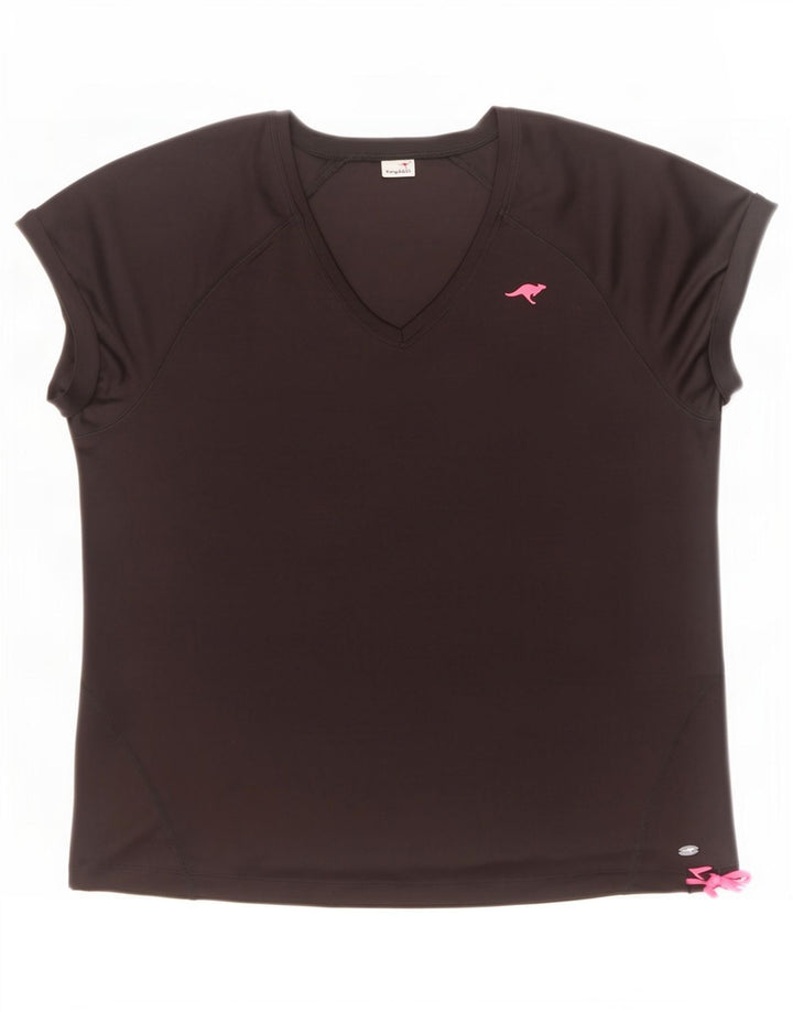 Kangaroos Camiseta Mujer Top ES 22/24 2XL Negro Poliéster