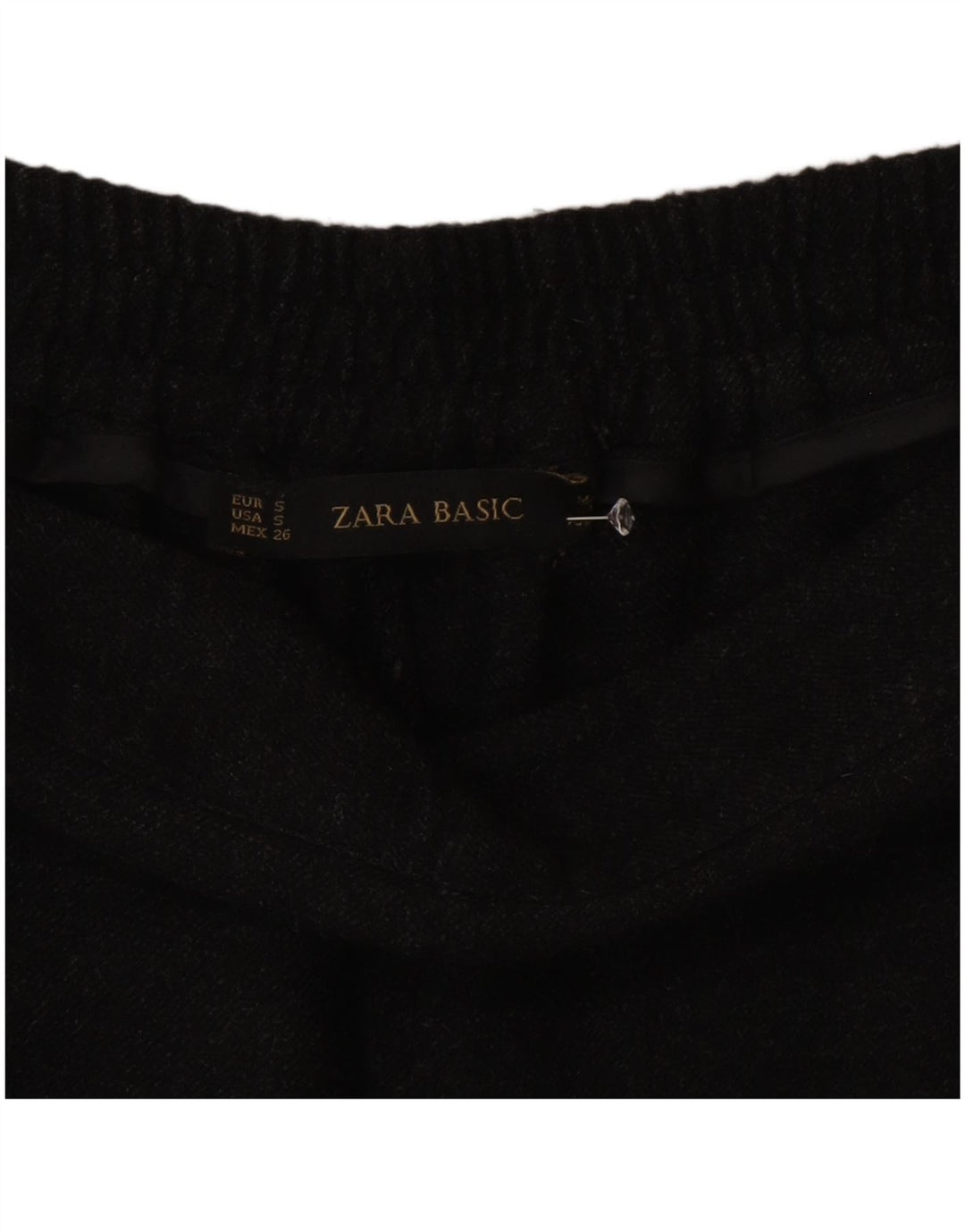 Zara Mujer Pantalones Casuales Slim Small W26 L28 Gris