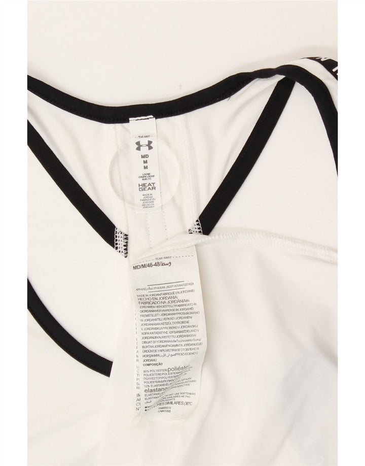 Under Armour Camiseta sin mangas gráfica para mujer UK 40 Mediano Off White Poliéster