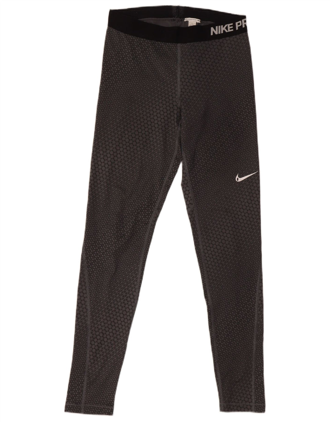 NIKE Leggings gráficos para mujer UK 40 Gris medio Geométrico