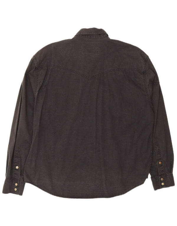 WRANGLER Camisa vaquera para hombre Grande Algodón negro