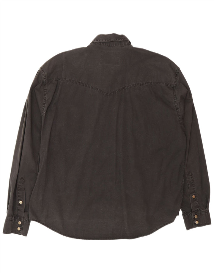 WRANGLER Camisa vaquera para hombre Grande Algodón negro