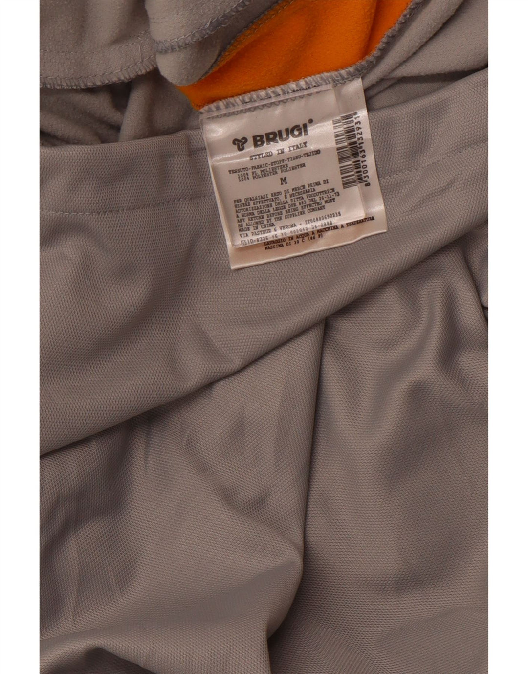 BRUGI Hombre Chándal Top Chaqueta Poliéster Color Block Gris Medio