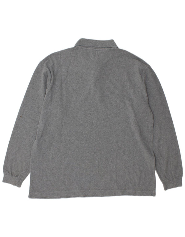 Kappa Polo De Manga Larga Para Hombre Grande Gris Algodón