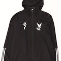 Adidas Chaqueta impermeable con capucha gráfica para hombre UK 42 XL Poliéster negro